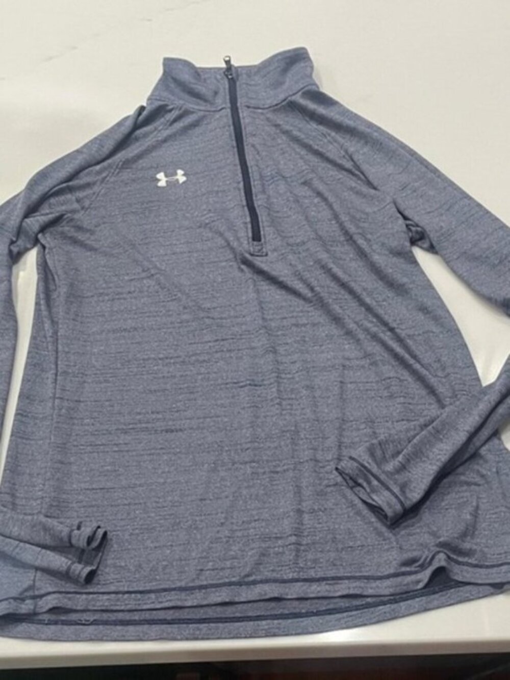 Under Armour Heathered Blue Long Sleeve Top